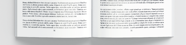 Exemple de folios centrés