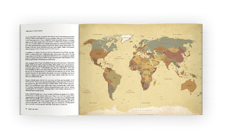 Livre avec page dépliée